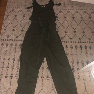 Relaxed olive green jumpsuit